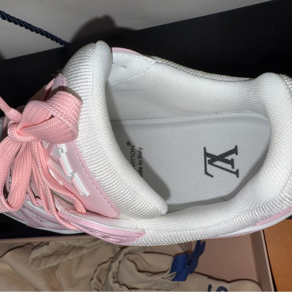Louis Vuitton White and Pink Athletic Shoes - Picture 4 of 7